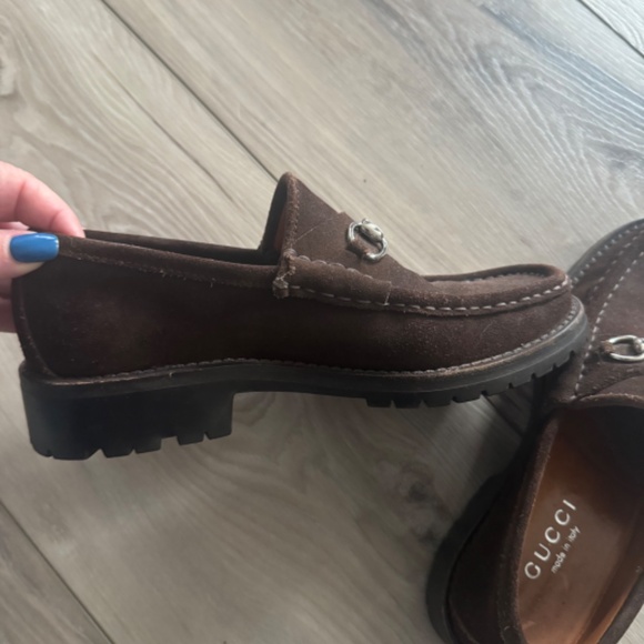 Gucci Brown Suede Loafers size 6 - Picture 3 of 4